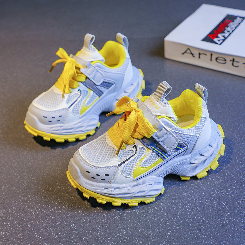 Vancahao breathable kids' double mesh sneakers -  autumn new collection: lightweight running shoes for boys and girls, chunky dad sneakers