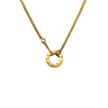 V gold plated microphone gold manufacturer direct sales card plus double ring pancake necklace love clavicle chain printed couple original version diamond gold