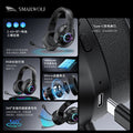 Smilewolf l50 bluetooth wireless tri-mode gaming headset - comfortable over-ear headphones with rgb lighting and microphone
