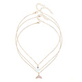 Mermaid necklace wholesale cross-border simple jewelry female niche accessible luxury stacked design sugar cube clavicle chain combination