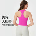 Spring/summer new racerback yoga top - versatile cropped workout tank for women (d25032)