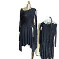European and american cross-border women's fashion:  summer new arrivals - sexy and elegant asymmetrical neckline, slim-fit long sleeve dress with irregular slit
