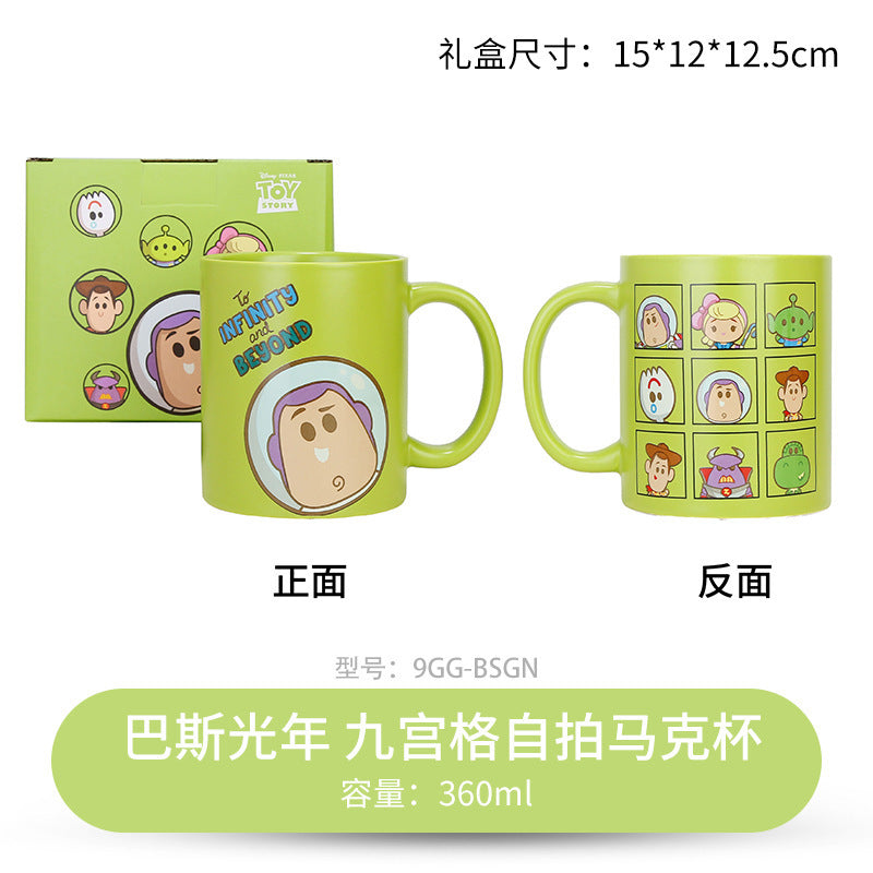 Ceramic cup gift box mug with lid with spoon coffee cup holiday gift box cartoon cup cute water cup