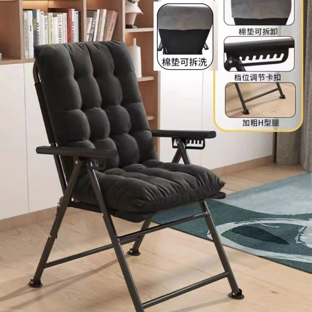 Office recliner folding chair for nap time - home use, elderly nap, reclining backrest, outdoor lazy lounger, casual sleeping chair