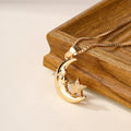 Wholesale versatile star necklace cross-border jewelry european and american alloy moon pendant women's minimalist high-end clavicle chain