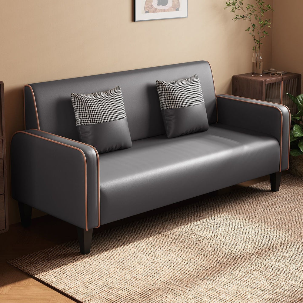 Accessible luxury fabric sofa apartment small apartment living room sofa no-wash technical cloth double three-person simple small sofa wood