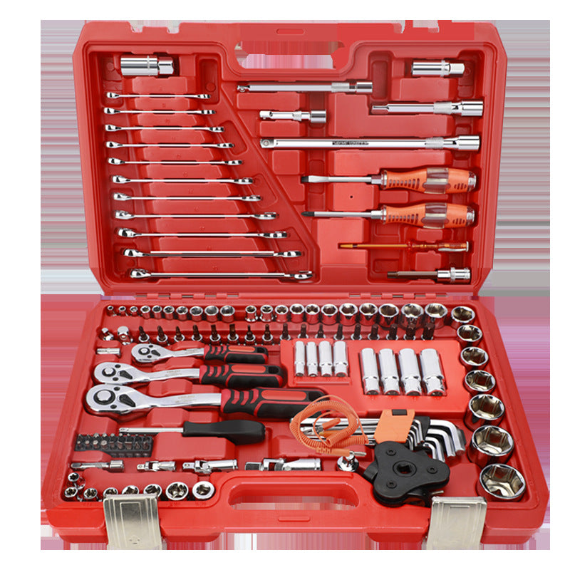 Delixi Electric Auto Repair Tool Set Multifunctional Auto Repair Sleeve Ratchet Wrench Combination Toolbox