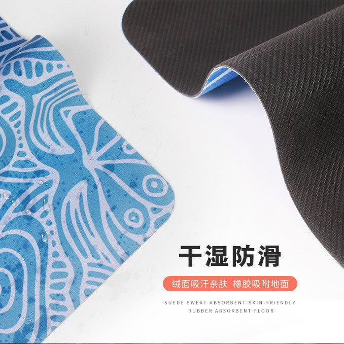 Custom yoga mat - suede rubber, foldable, noise-reducing, extra wide, 1.5mm ultra-thin, sweat-absorbent, non-slip - direct from the manufacturer