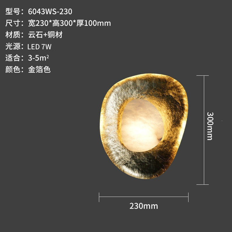 accessible luxury designer marble wall lamp bedside postmodern casual bedroom living room background atmosphere lamp