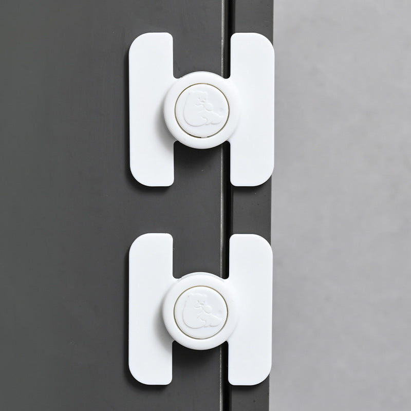 2026 new refrigerator lock, child safety lock, double buckle wardrobe lock, cabinet door lock, protective lock, drawer lock - cross-border
