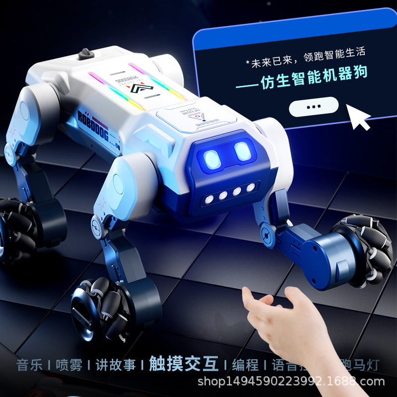 New cross-border boy's toy robot dog: ai toy, tech-enabled simulation, remote control robot dog, programmable voice-controlled robot