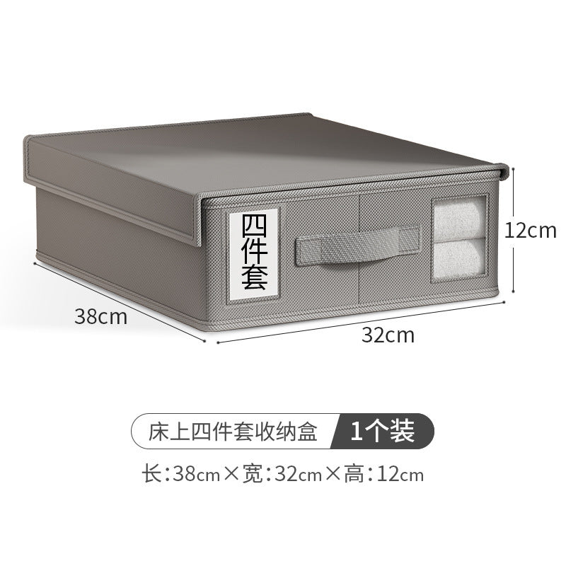 Hot-selling Oxford cloth, bed sheet storage box, fabric clothing four-piece storage box, wardrobe quilt cover, blanket storage and finishing