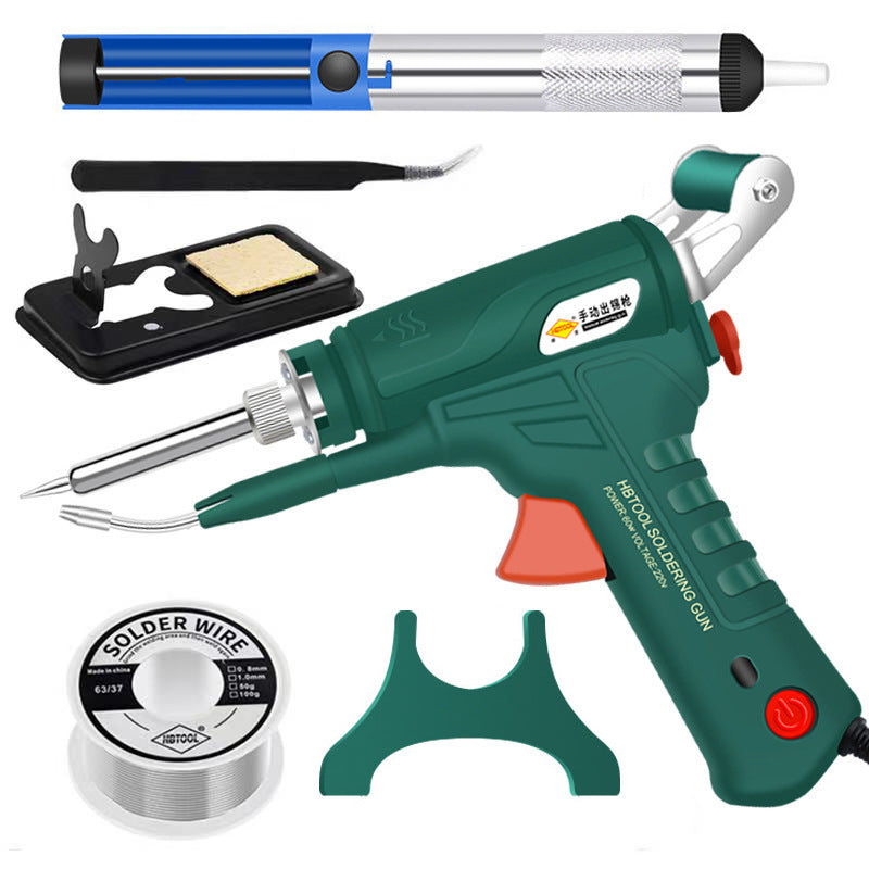 Cross-border convenient solder gun inner heating manual tin feeding handheld set automatic 60W electric soldering iron temperature regulation