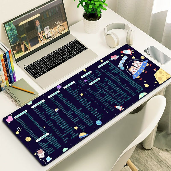 Computer mouse pad oversized thickened shortcut office wrist guard edge lock keyboard pad boys and girls table mat free shipping