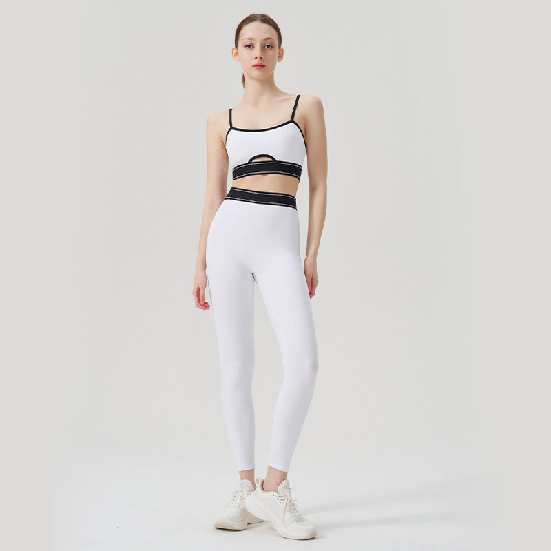 New arrival cross-border sports bra threaded yoga suit bra running fitness topsfashion suspender yoga suit