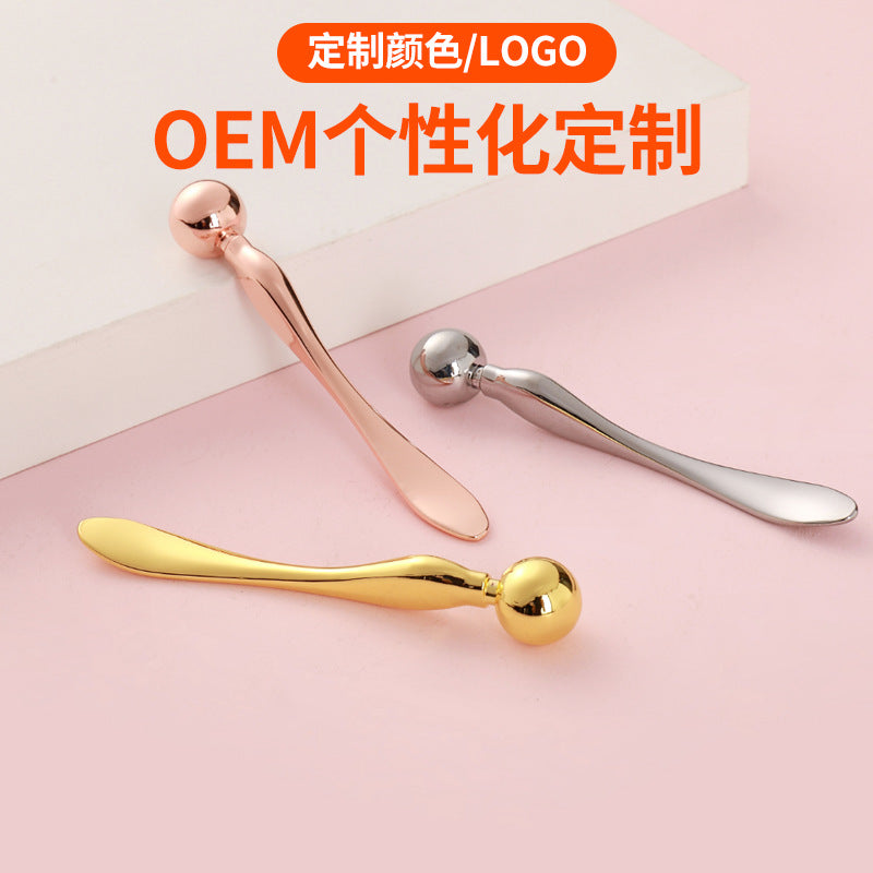 Zinc alloy big head eye cream stick metal eye massage stick eye cream introduction lifting eye cream beauty massage spoon stick