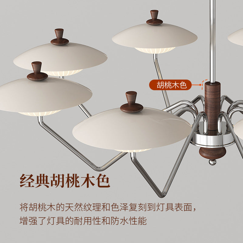 Medieval creative flying saucer chandelier living room main light Bauhaus simple bedroom study dining room light high-end lighting