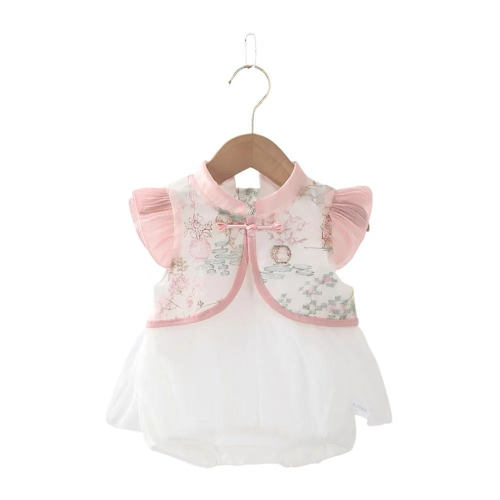 Baby dress summer  new style chic summer infant girl new chinese style traditional qipao dress