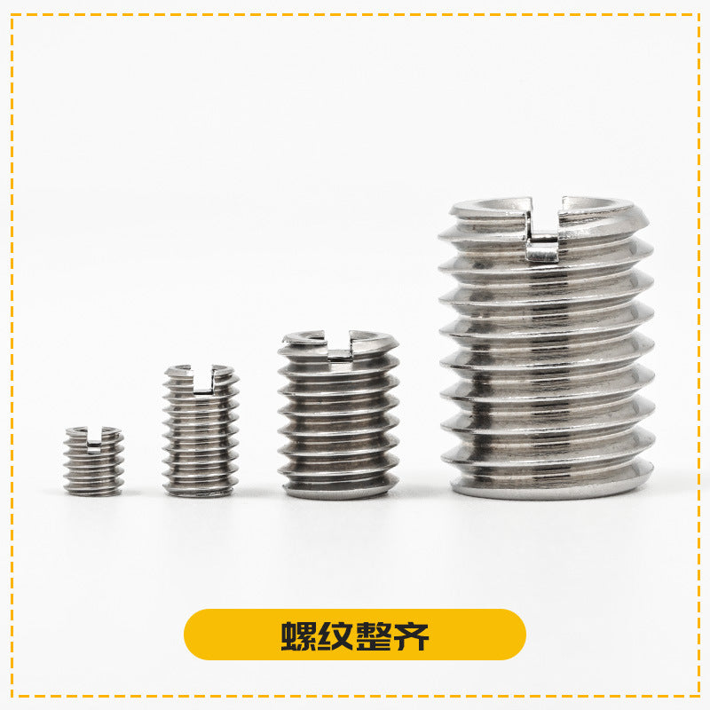 304 stainless steel 303 inner and outer teeth one-word slotted screw sleeve variable diameter nut thread conversion sliding wire braces M2-M12