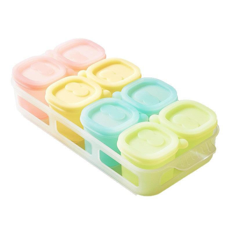 Pryton baby food supplement box baby special fresh-keeping freezer children's storage sub-packing box with lid ice grid mold