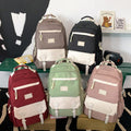 Backpack maillard color matching classy school bag junior high school student school bag casual travel couple college student school bag