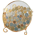 2026 new round coin frame desktop ornament gift coin collection frame metal copper edge material ornament