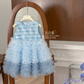 Girls' summer dress  new style - little girl's birthday cake dress - baby chic chanel-inspired princess dress