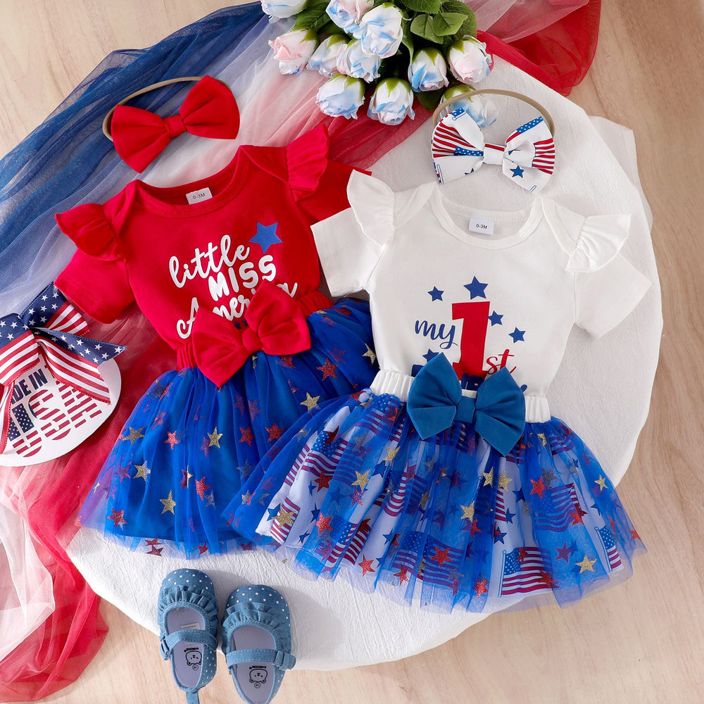 Children's clothing cross-border european and american girl short-sleeved khaki + mesh skirt baby children's clothing