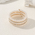 Pearl bracelet wholesale: european and american cross-border, multi-layered, lightweight luxury design, diamond-accented, high-end elastic women's bracelet