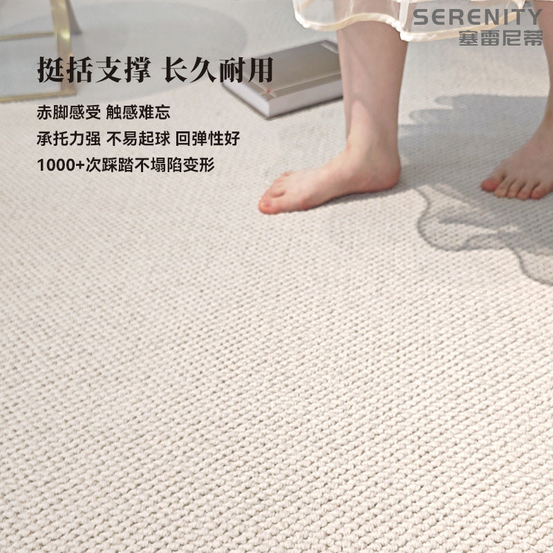 High-end wool carpet for home bedroom, large area, customized hotel room bedside blanket, living room carpet, stain-resistant