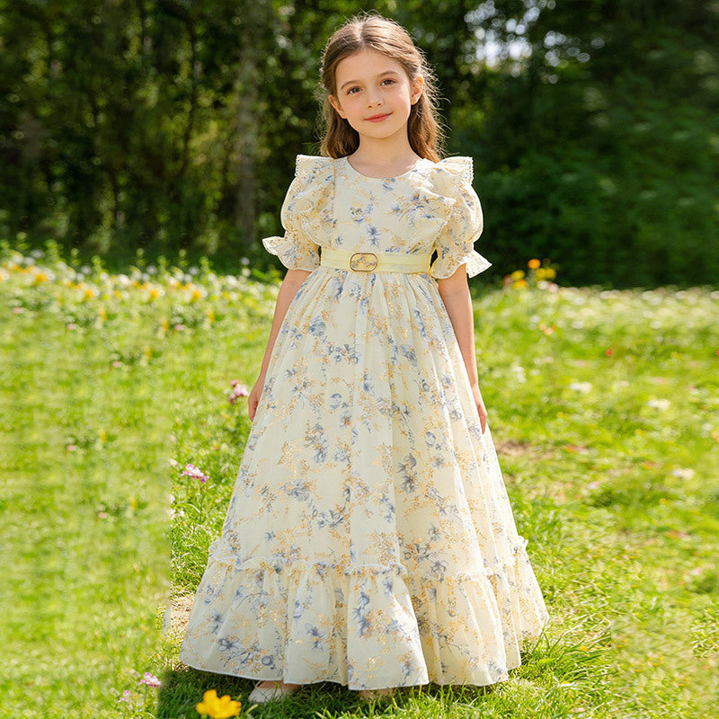 Girls' chiffon dress - new  summer collection - printed beach dress - vacation style - kids' dress - in stock & ready to ship (dropshipping available)