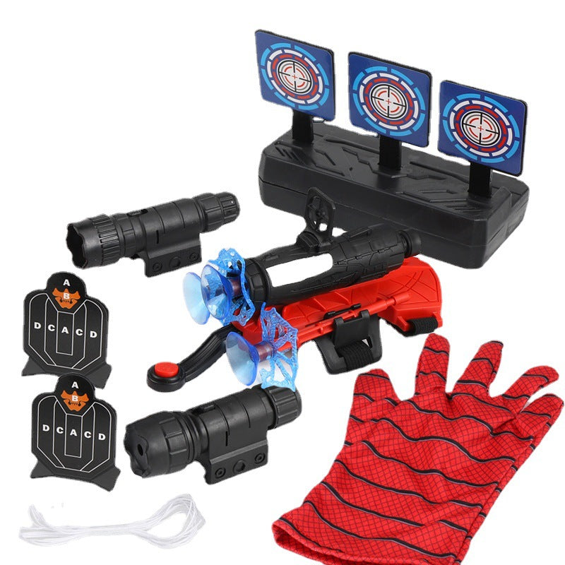 Spider silk launcher spider gloves soft bullet gun kids suction cup educational toy recyclable silk spitting jet girl