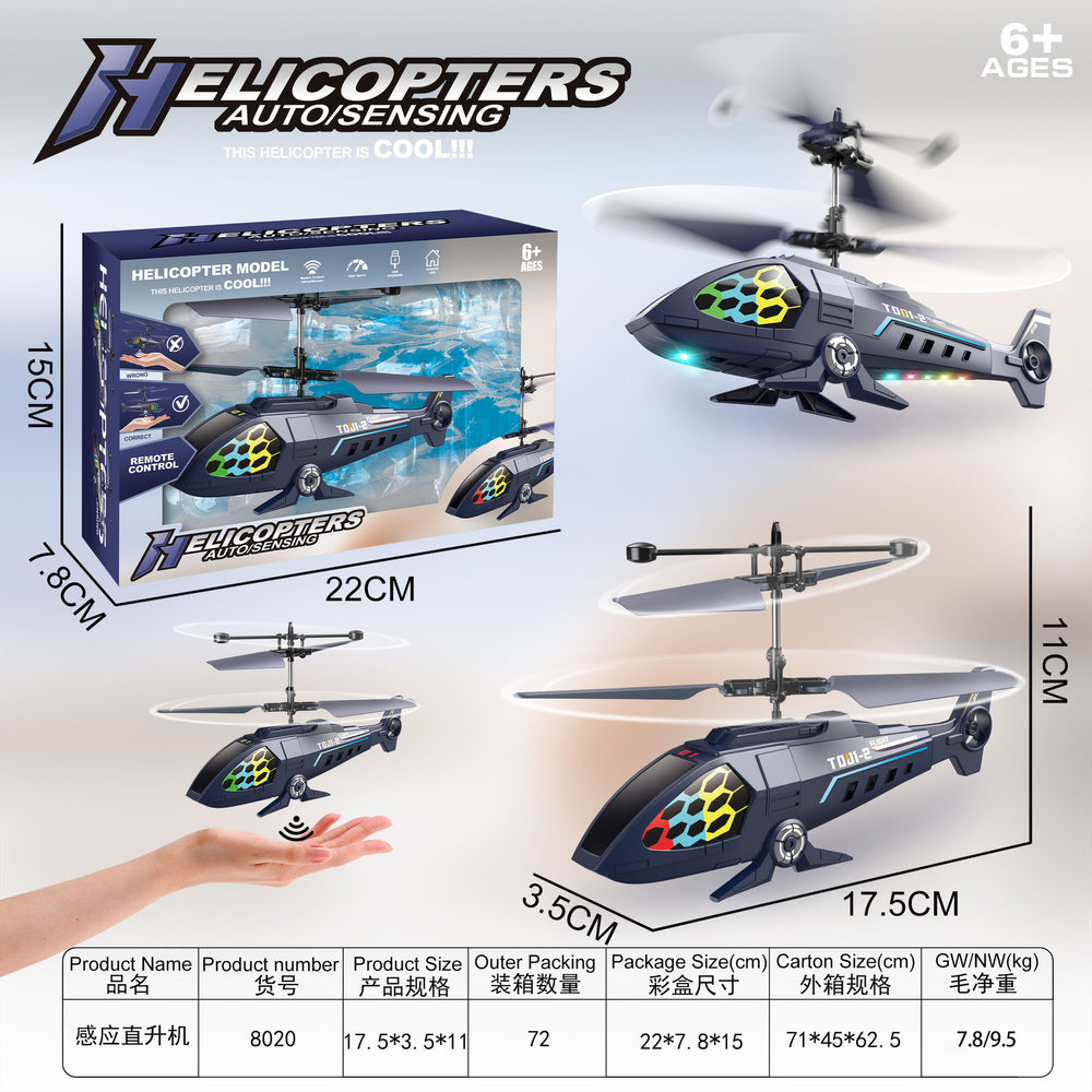 new arrival remote control helicopter usb charging, drop-resistant and anti-collision 2-way remote control aircraft model sensor good toy