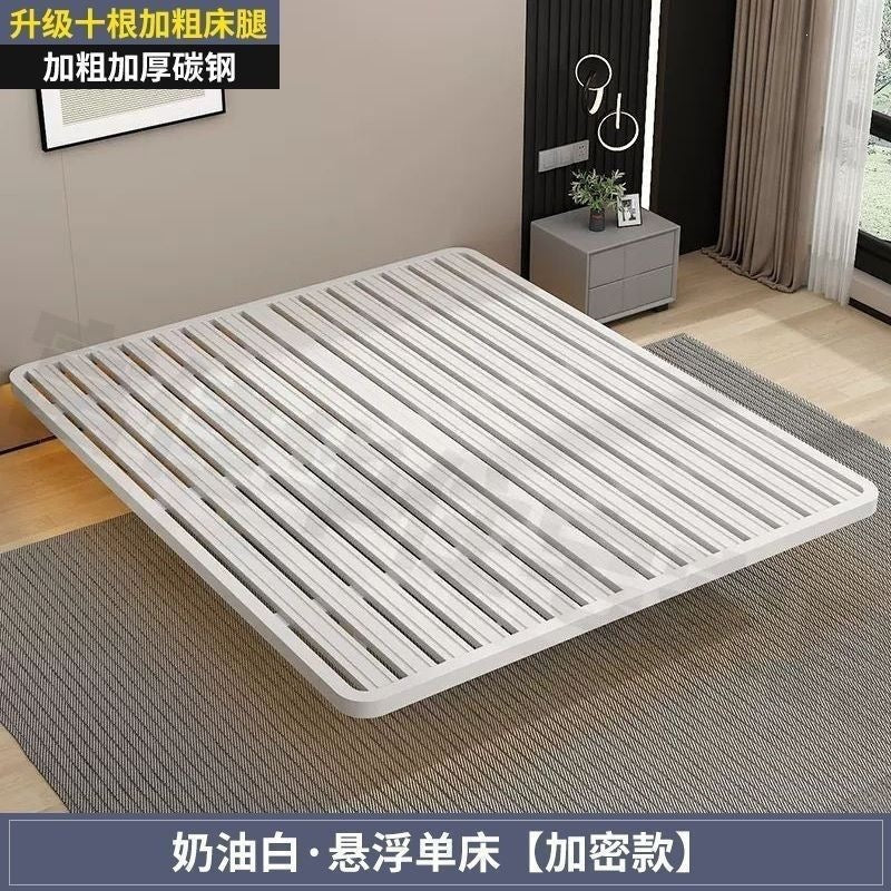 Floating bed modern casual japanese style normcore silent double bed all-steel row frame master bedroom iron bed frame