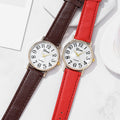 2023 new geneva watch: mother-of-pearl dial, geneva leather strap, large number fashion women's watch for export