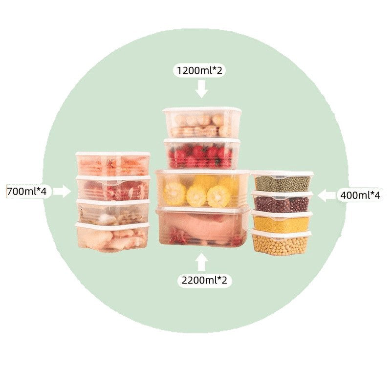 Food grade fresh-keeping box, quick-frozen frozen box, special refrigerator storage box for food frozen meat, sub-packing box, semi-sealed.