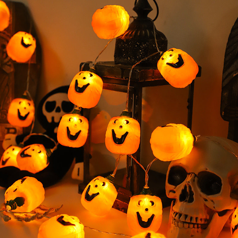 New Halloween light string skull ghost horror decorative lights ghost festival atmosphere small lights battery box pumpkin lights
