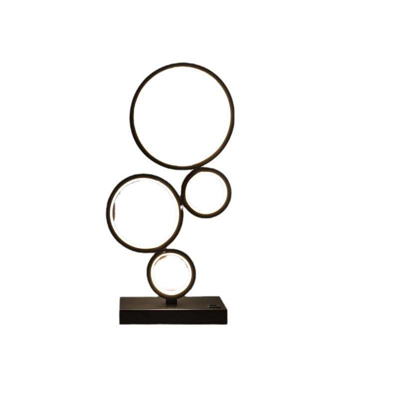 Nordic light luxury ins minimalist modern table lamp bedroom bedside lamp unique artistic ambiance touch remote usb smart
