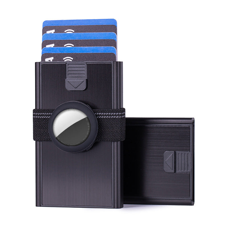 Premium texture card bag, aluminum alloy card bag, anti-magnetic metal card box, light card sleeve, automatic pop-up credit card bag