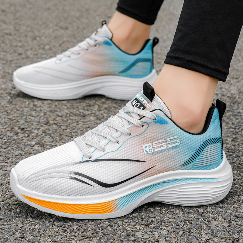 Men's spring youth mesh breathable flyknit sneakers - soft sole, trendy, lightweight, ultra-soft, non-slip fashion shoes