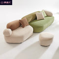 Italian pebble fabric special-shaped designer popular creative cream style curved module club hotel sofa