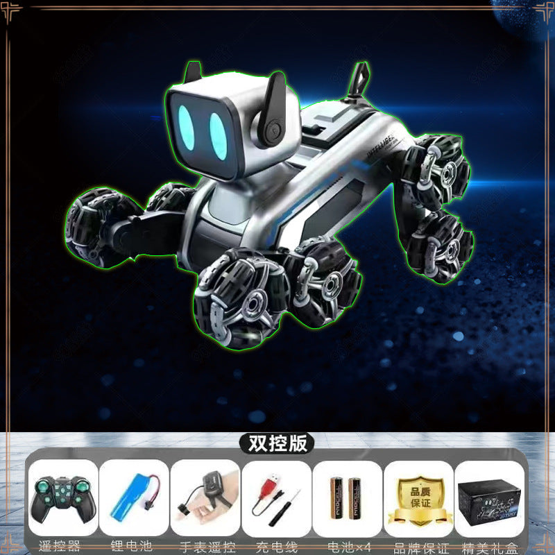 Mechanical eight-wheel machine dog hand induction remote control four-wheel drive car electric robot boys and girls stunts children's toys