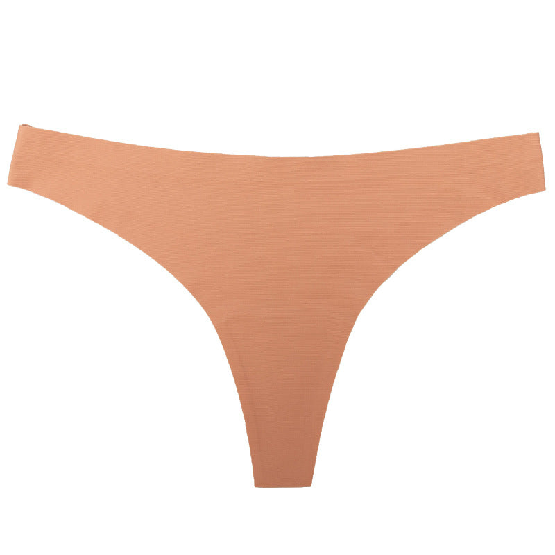 Fashionsexy thin low-waist underwear women's pure cotton crotch antibacterial seamless ice silk sports waist yoga briefs women