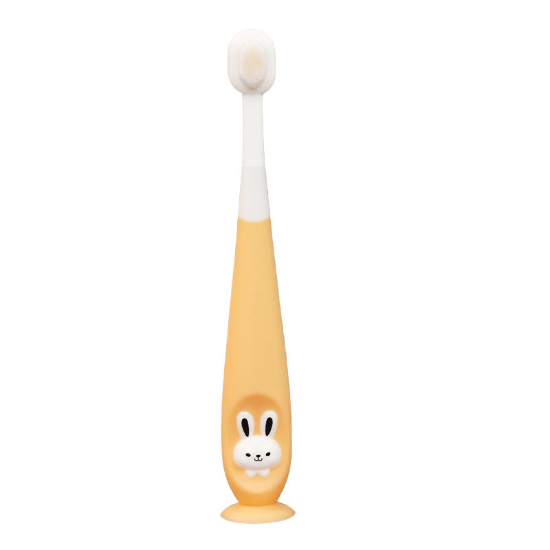 Children's 10,000-hair toothbrush Cartoon rabbit soft-bristled toothbrush 1-12 years old children's toothbrush tooth cleaning toothbrush box