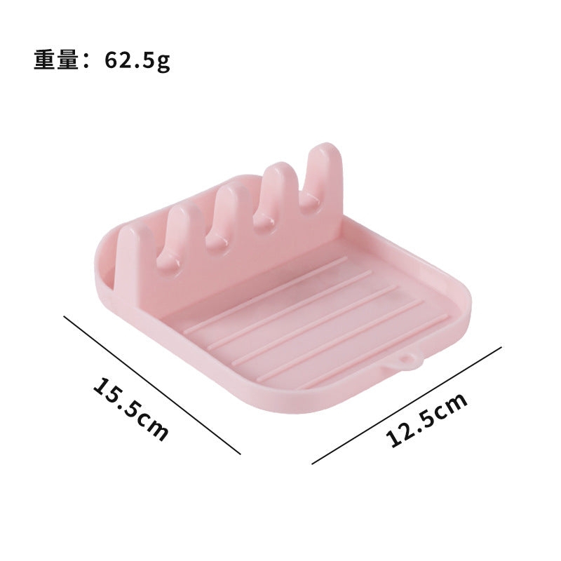 kitchen drain multi-purpose pot lid rack kitchen utensil storage rack ppbottom base for chopsticks shovel spoon rack for home wholesale