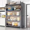 Kitchen storage rack multi-function microwave oven storage cabinet floor-standing multi-layer storage cabinet cupboard pot cupboard