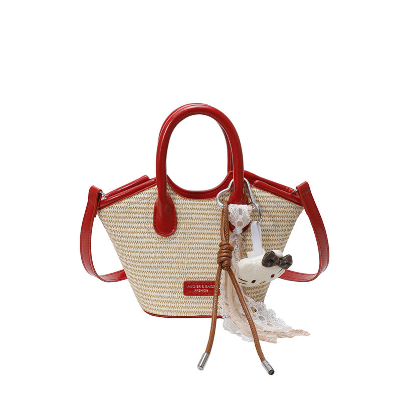 Handheld bucket bag women's new sense niche this year messenger bag fashion trend small bag