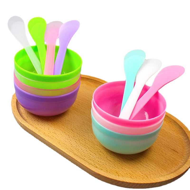 Wholesale facial mask bowls - plastic bowls for spa & beauty, medium size mixing bowls with spatula, mask applicator, stirring stick, mask tools