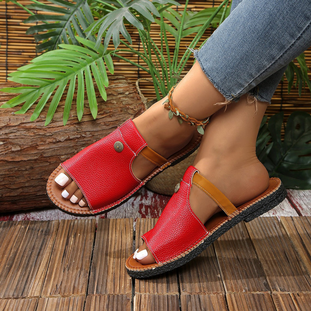 plus size casual lightweight minimalist fashion sandals women's summer beach comfortable flip-flops wholesale from manufacturer