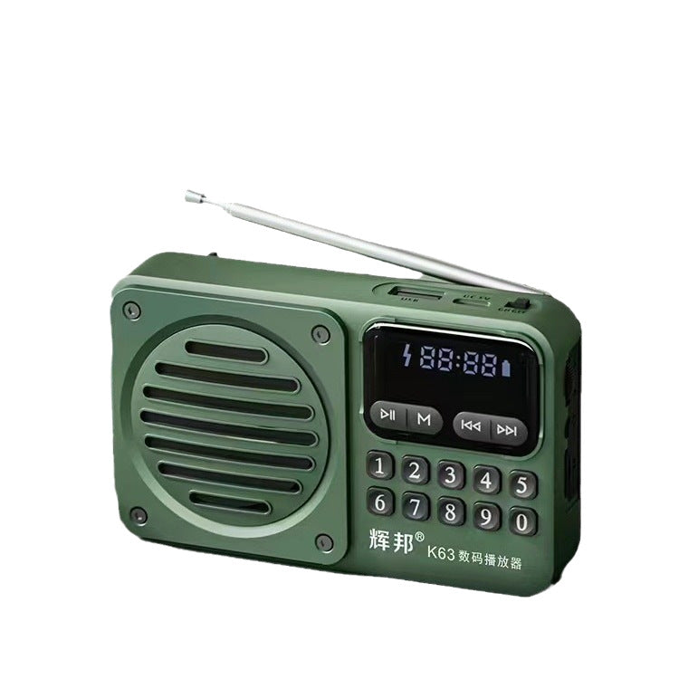 Huibang k63 new arrival card radio bluetooth speaker multi-function mini large volume rechargeable supports tfu disk